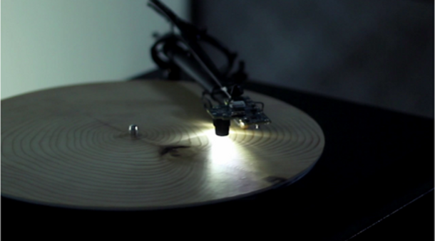 wooden record