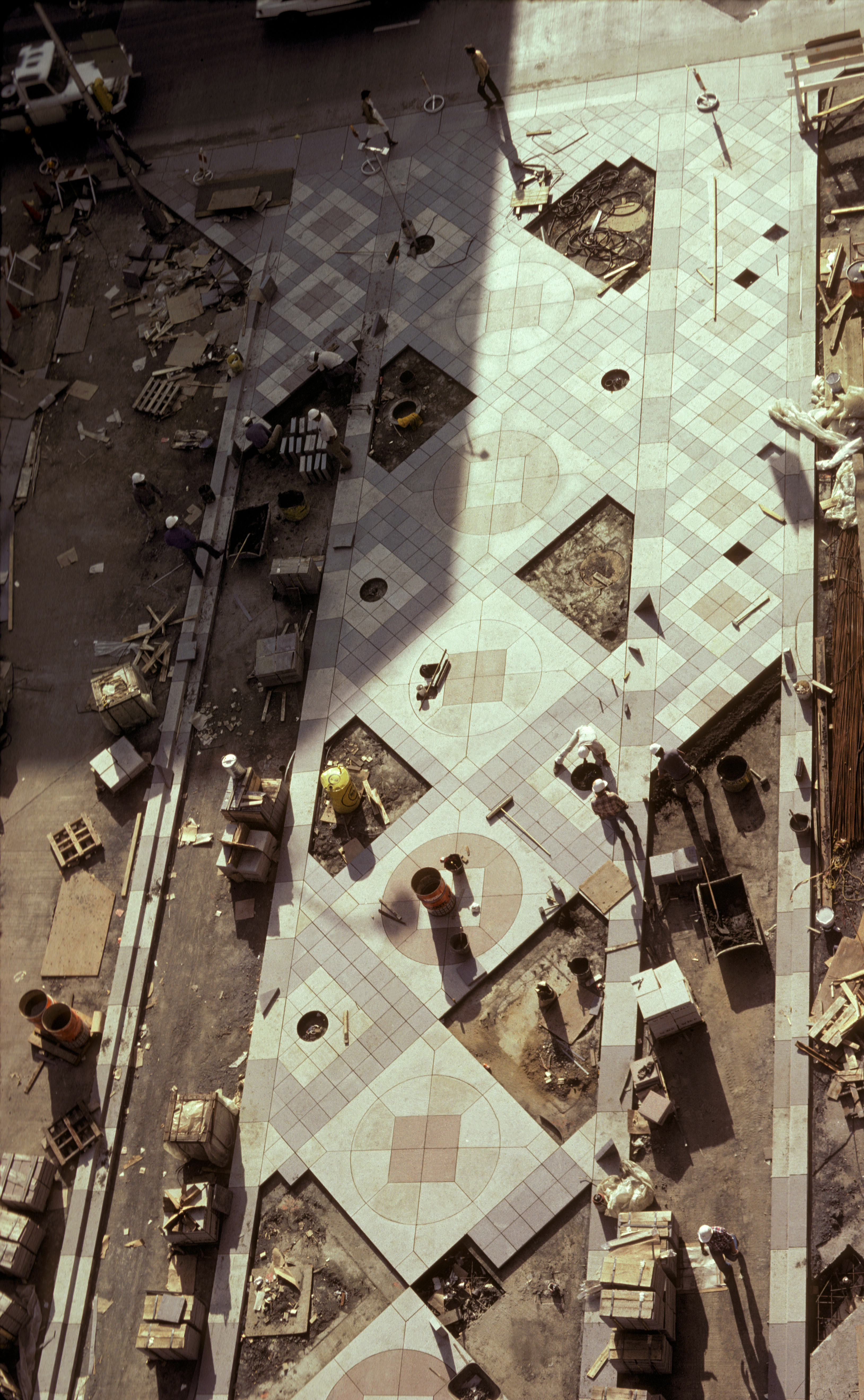 The 16th Street Mall during construction. Photo credit: © OLIN