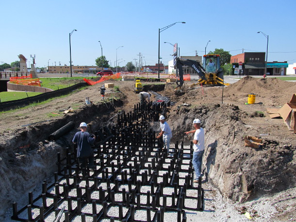 Silva Cells being installed at Union Plaza in Lincoln, NE.