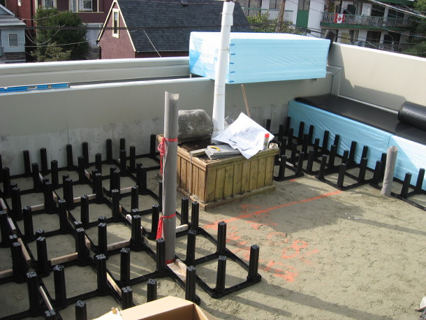 First Avenue rooftop soil cells - before First Avenue rooftop soil cells - before