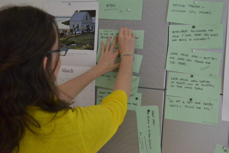 “Landscape architects must be the Lorax who speaks for the trees” – storyboarding for new educational video