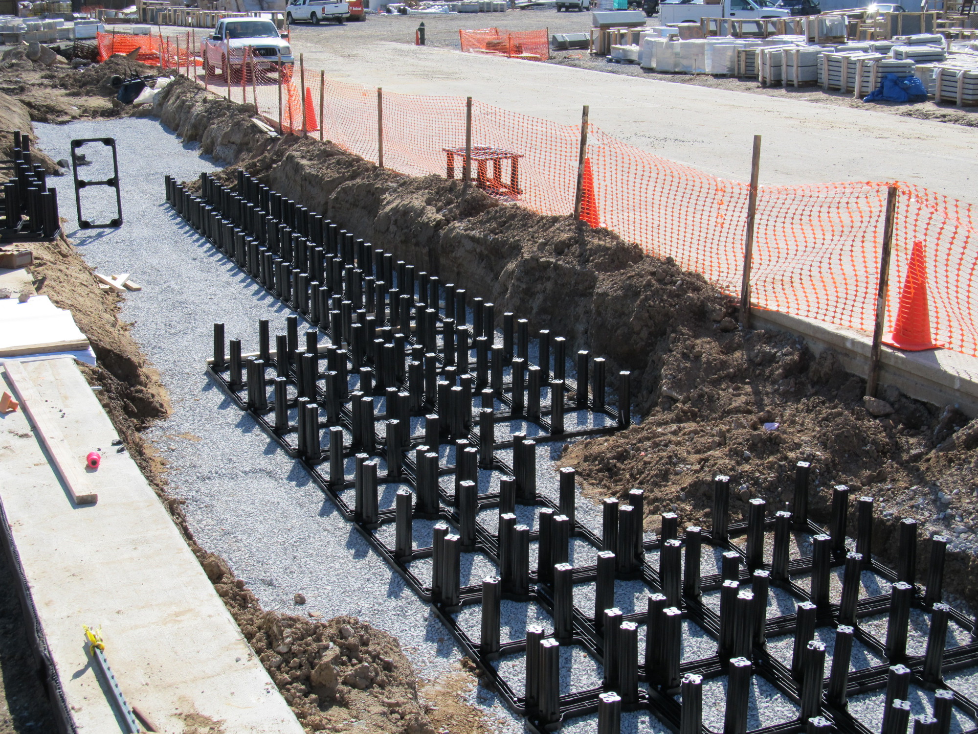 Silva Cells were installed in a plaza and along the entrance to the Martin Luther King, Jr. Memorial in winter of 2011.