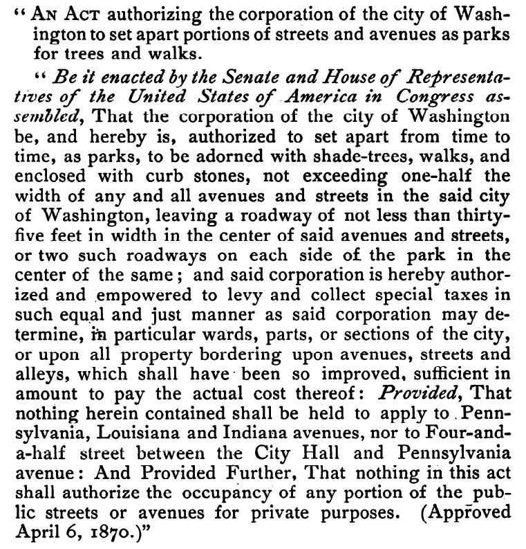 1870_Law putting Parking into Effect