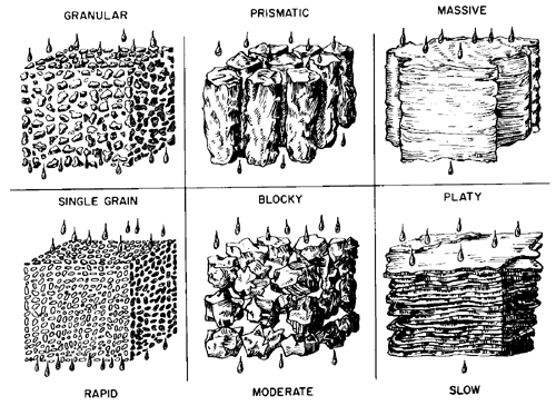Soil structure drawing courtesy of Colorado State Extension Service
